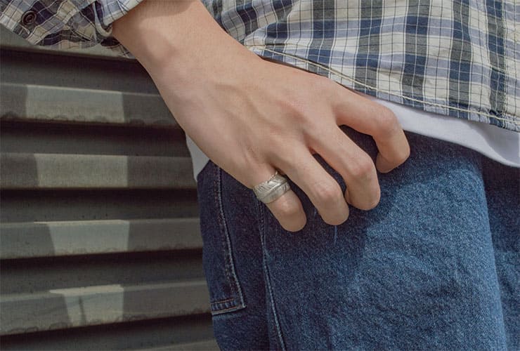 Good Line】フェザーピンキーリング [GL-017]