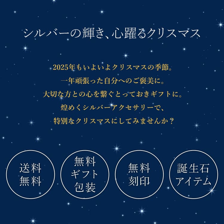 シルバーの輝き、心踊るクリスマス