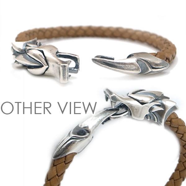 Ouroboros】ウロボロス 編革レザーブレスレット（ナチュラル