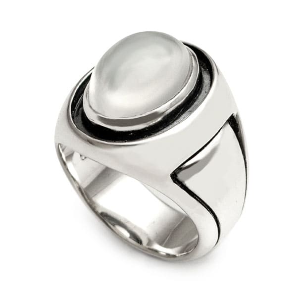 送料無料 ムーンストーン シルバーリング [DR-049MS]